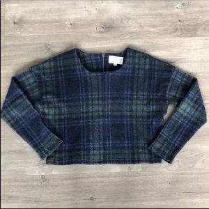 JOA Plaid Fleece Sweater